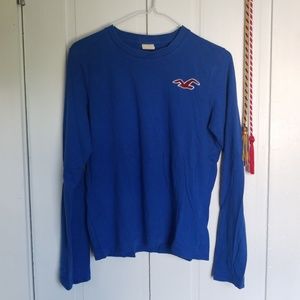 hollister dark blue long-sleeved tee